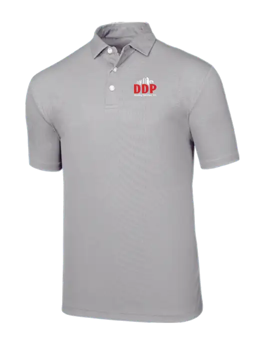 Callaway Birdseye Light Grey Polo w/DDP Roofing Services Logo