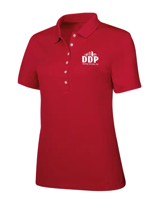 Callaway Womens Ottoman Red Polo w/DDP Roofing Services Logo