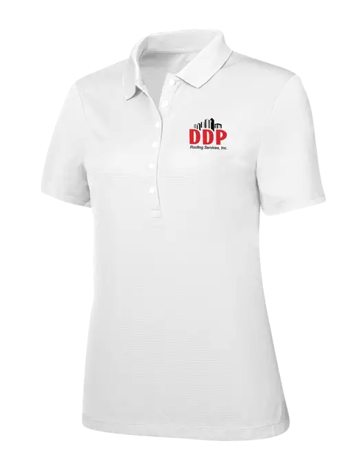 Callaway Womens Ottoman Bright White Polo w/DDP Roofing Services Logo