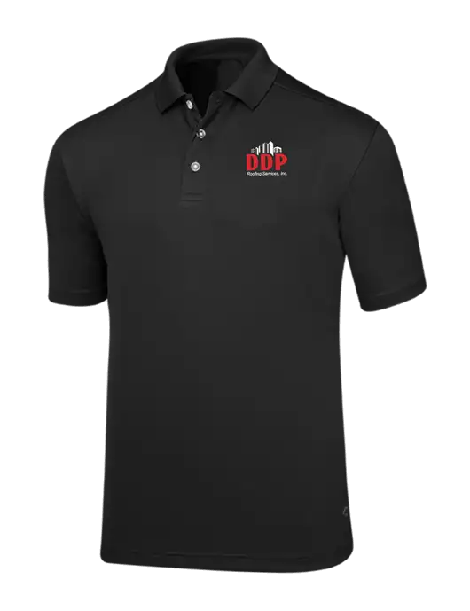 Callaway Core Black Performance Polo w/DDP Roofing Services Logo