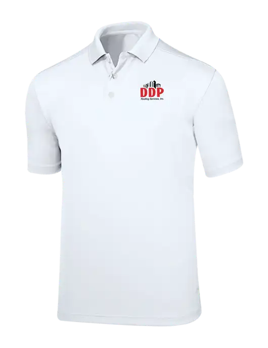 Callaway Core Bright White Performance Polo w/DDP Roofing Services Logo