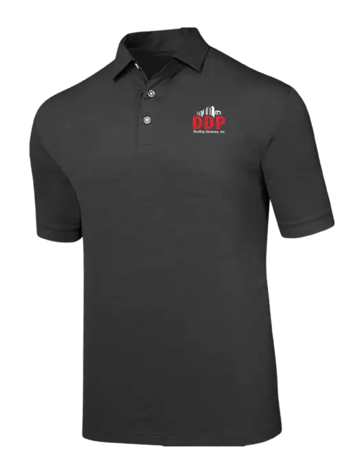 Callaway Black Fashion Tonal Polo w/DDP Roofing Services Logo