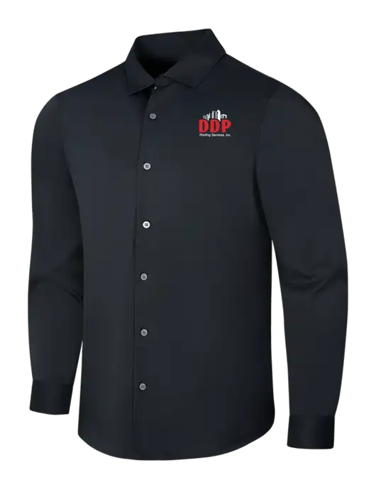 Black City Stretch Shirt w/DDP Roofing Services Logo