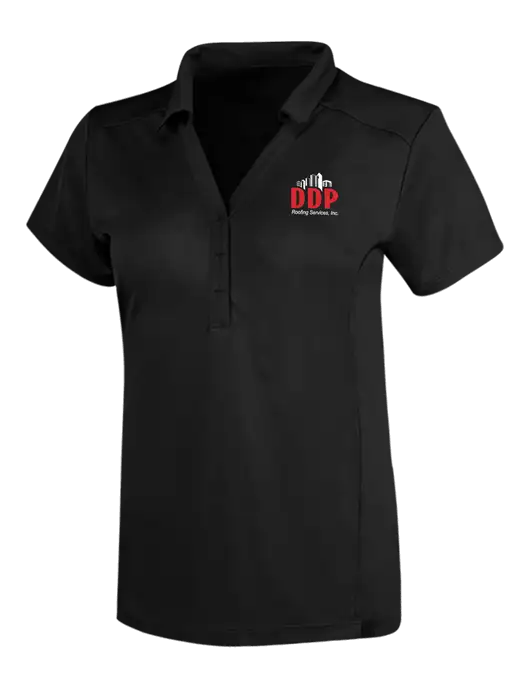 OGIO Blacktop Womens Framework Polo w/DDP Roofing Services Logo