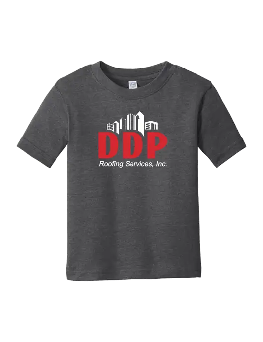 Rabbit Skins Vintage Smoke Toddler Fine Jersey Tee w/DDP Roofing Services Logo