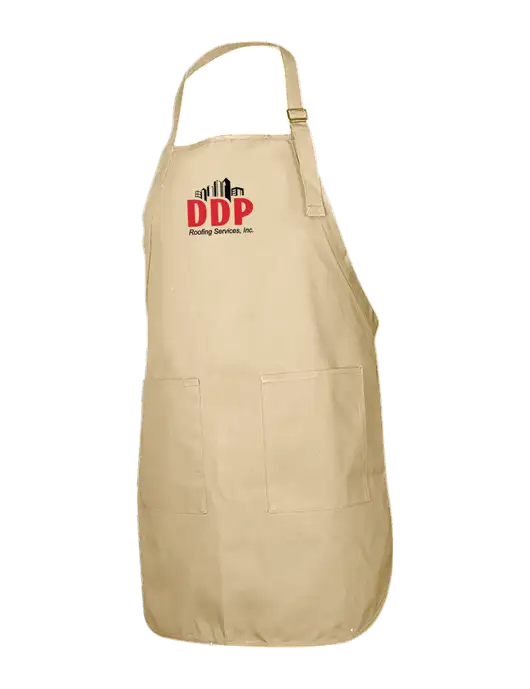 Full-Length Stone Apron With Pockets w/DDP Roofing Services Logo