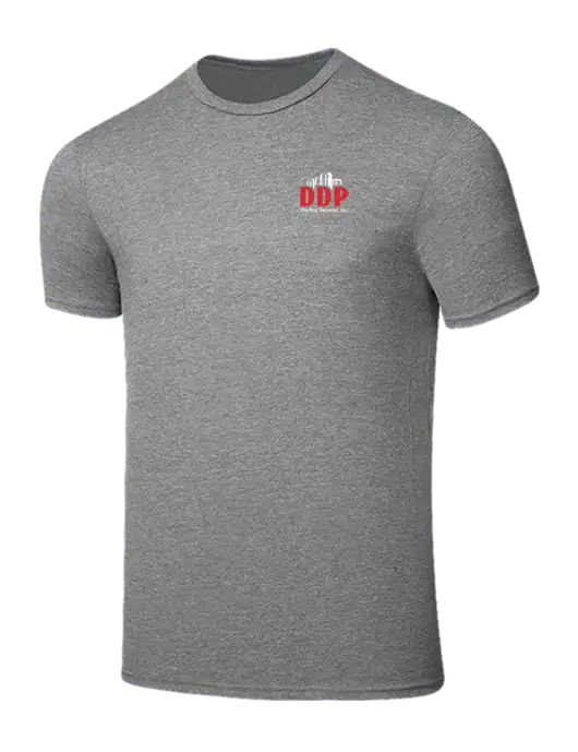 Seriously Soft Grey Frost T-Shirt w/DDP Roofing Services Logo