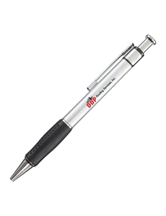 Malta Silver Pen - Black Ink w/DDP Roofing Services Logo