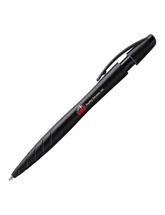 Awali Black Metallic Pen - Black Ink w/DDP Roofing Services Logo
