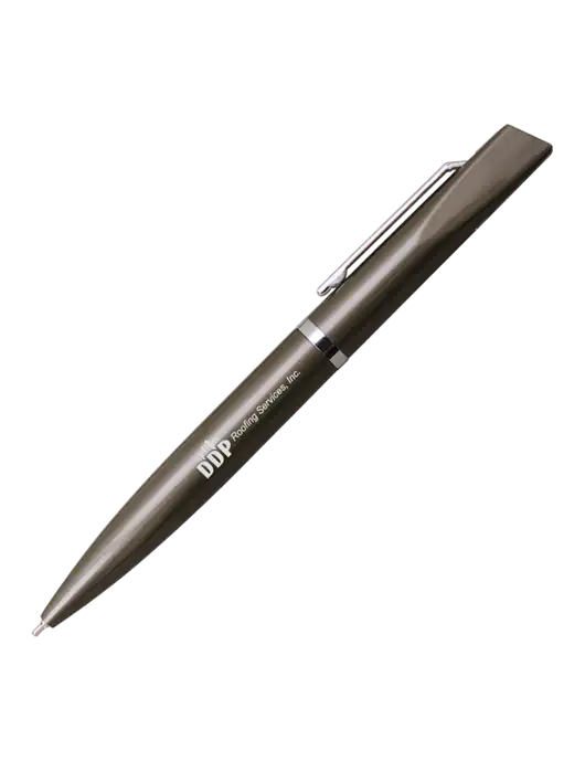 Santos Gunmetal Pen - Black Ink w/DDP Roofing Services Logo