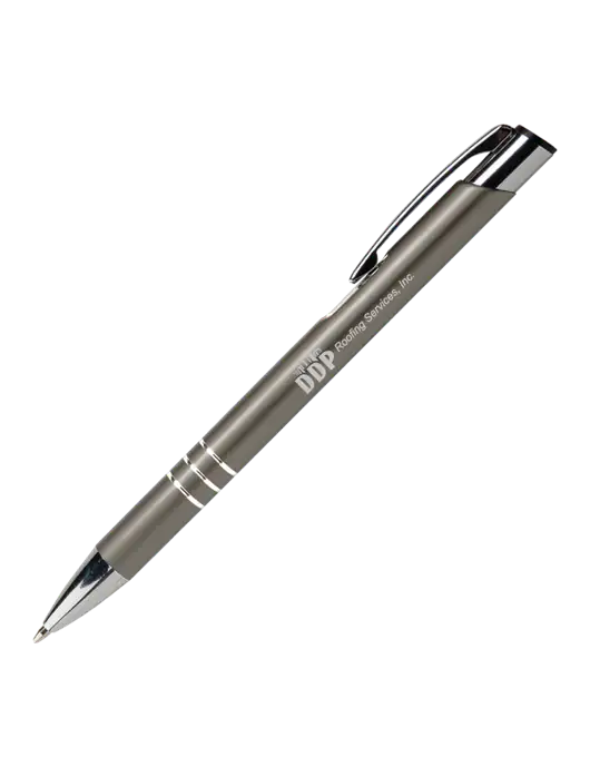Laurent Gunmetal Pen - Black Ink w/DDP Roofing Services Logo