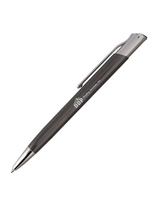 San Malo Gunmetal Pen - Black Ink w/DDP Roofing Services Logo