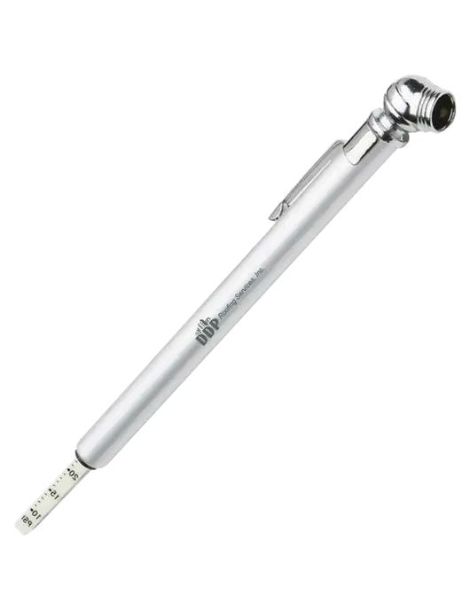 Quick View Silver Tire Gauge w/DDP Roofing Services Logo