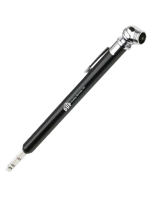 Quick View Black Tire Gauge w/DDP Roofing Services Logo