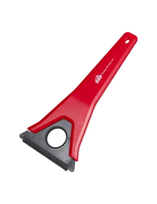 TriBlade Red Windshield Scraper w/DDP Roofing Services Logo