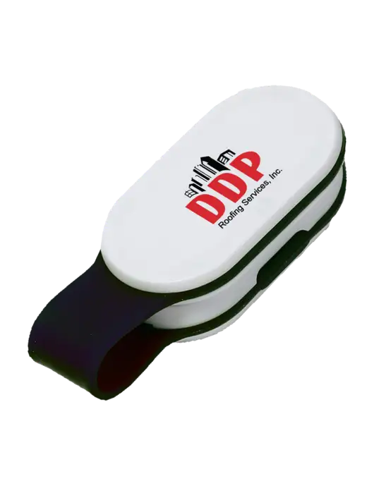 Magna Clip Black Personal Safety Light w/DDP Roofing Services Logo