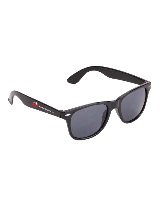 Daytona Black Sunglasses w/DDP Roofing Services Logo