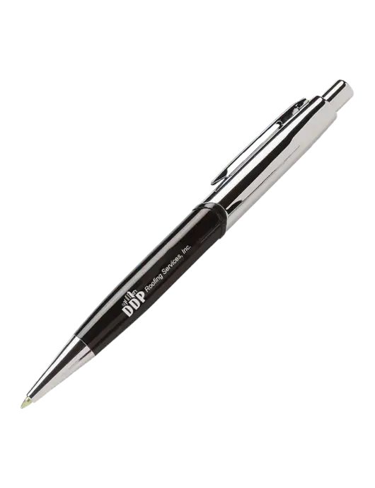 Chimera Black Pen - Black Ink w/DDP Roofing Services Logo