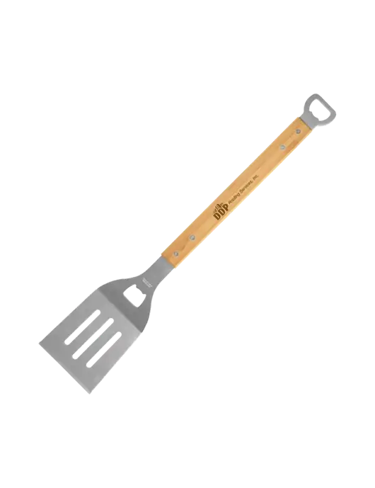 Bamboo BBQ Spatula w/DDP Roofing Services Logo