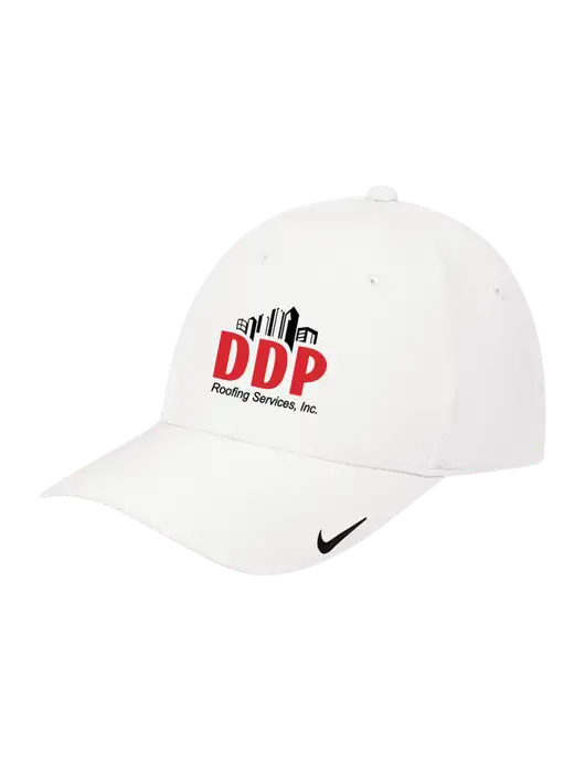 Nike White Dri-FIT Legacy Cap w/DDP Roofing Services Logo