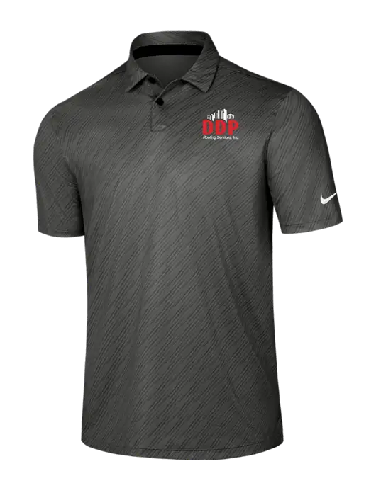 Nike Dark Grey Vapor Dash Polo w/DDP Roofing Services Logo