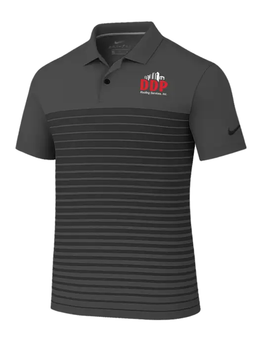 Nike Dark Grey Dri-FIT Vapor Block Polo w/DDP Roofing Services Logo