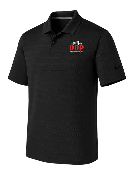 Nike Black Dri-FIT Vapor Jacquard Polo w/DDP Roofing Services Logo
