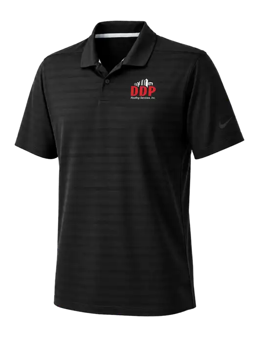 Nike Black Dri-FIT Vapor Jacquard Polo w/DDP Roofing Services Logo