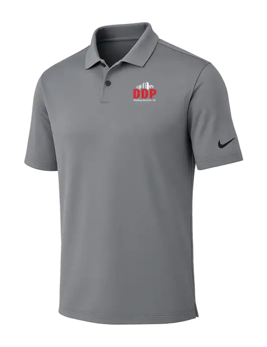 Nike Medium Grey Dri-FIT Vapor Polo w/DDP Roofing Services Logo