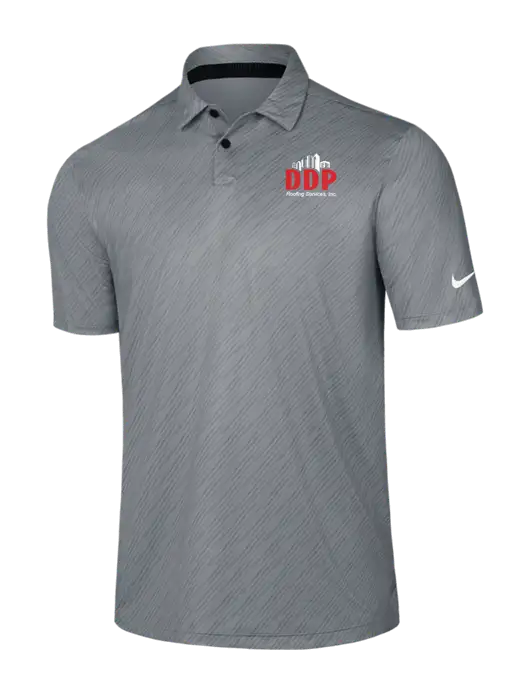 Nike Medium Grey Vapor Dash Polo w/DDP Roofing Services Logo