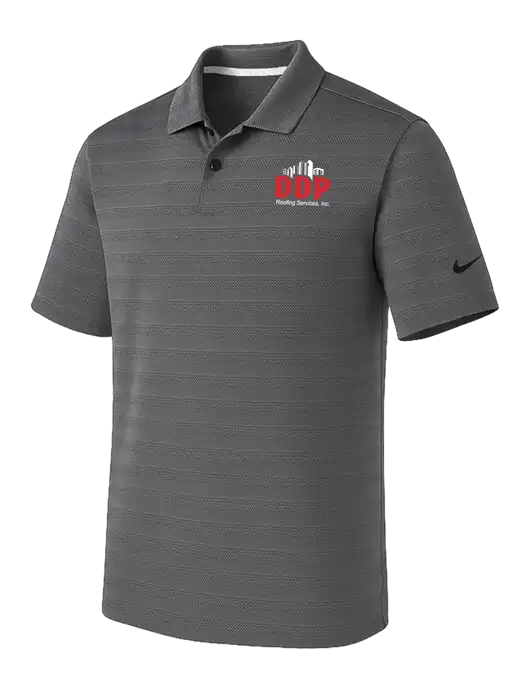 Nike Dark Medium Grey Dri-FIT Vapor Jacquard Polo w/DDP Roofing Services Logo