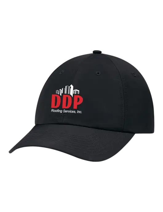Richardson Relaxed Performance Lite Black Cap w/DDP Roofing Services Logo