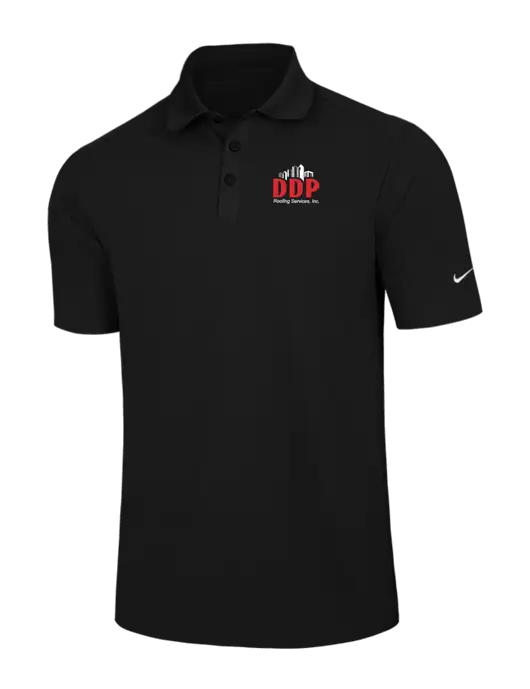 Nike Black Dri-FIT Classic Polo w/DDP Roofing Services Logo